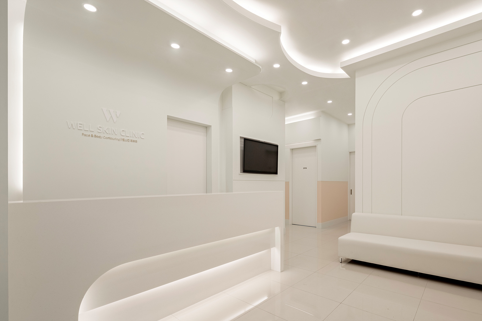 The reception desk at Well Skin Clinic